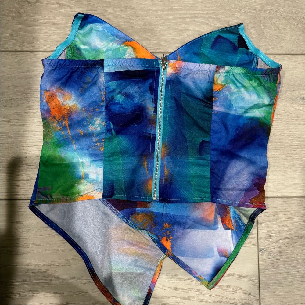 Colorful strapless top - Picture 3 of 3